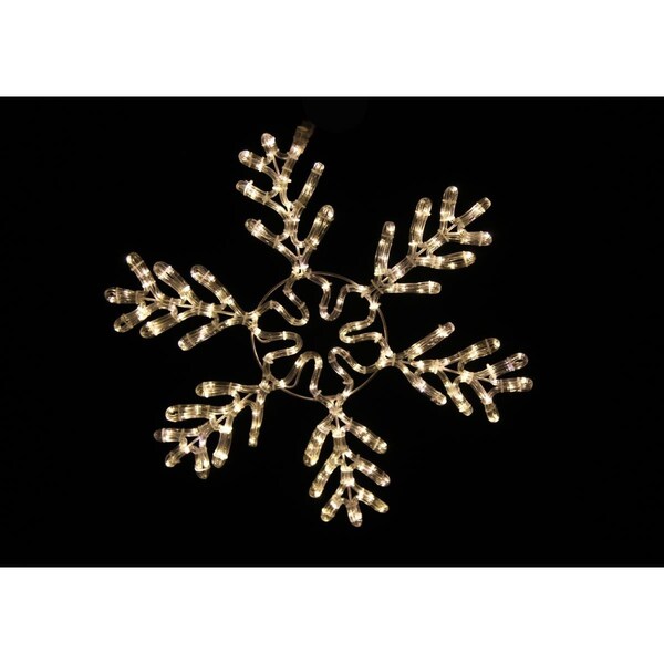 Queens Of Christmas 24 in. LED Ice Snowflake, Warm White - SF-SFICE-24-WW