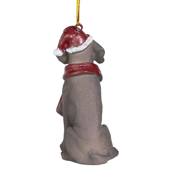 Design Toscano Weimaraner Holiday Dog Ornament Sculpture - JH576326