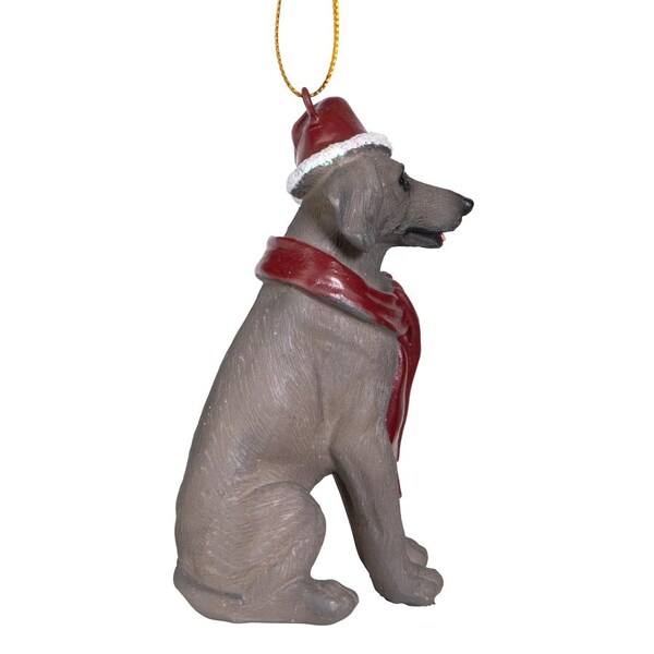 Design Toscano Weimaraner Holiday Dog Ornament Sculpture - JH576326