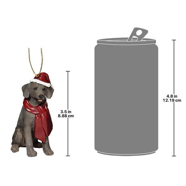 Design Toscano Weimaraner Holiday Dog Ornament Sculpture - JH576326