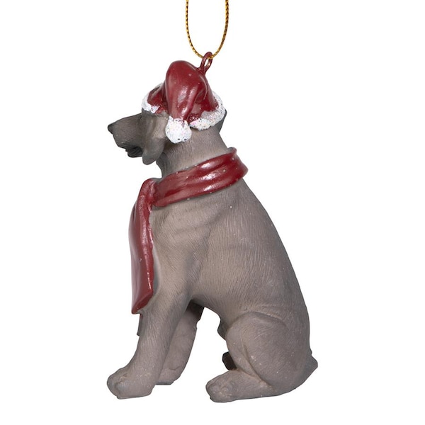 Design Toscano Weimaraner Holiday Dog Ornament Sculpture - JH576326