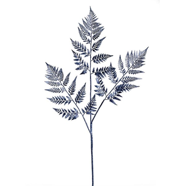 Vickerman 42 in. Blue Shiny Fern Spray, 2PK - RX192902