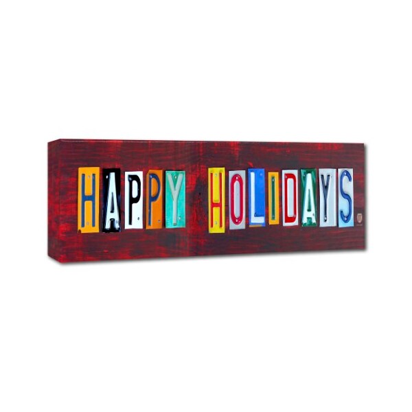 Trademark Fine Art Design Turnpike 'Happy Holidays' Canvas Art, 10x32 - ALI1278-C1032GG