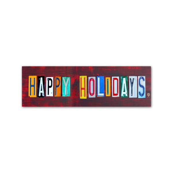 Trademark Fine Art Design Turnpike 'Happy Holidays' Canvas Art, 10x32 - ALI1278-C1032GG