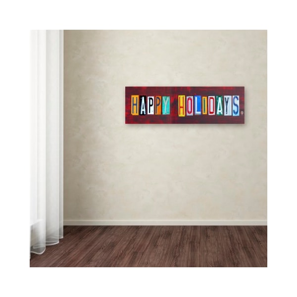 Trademark Fine Art Design Turnpike 'Happy Holidays' Canvas Art, 10x32 - ALI1278-C1032GG