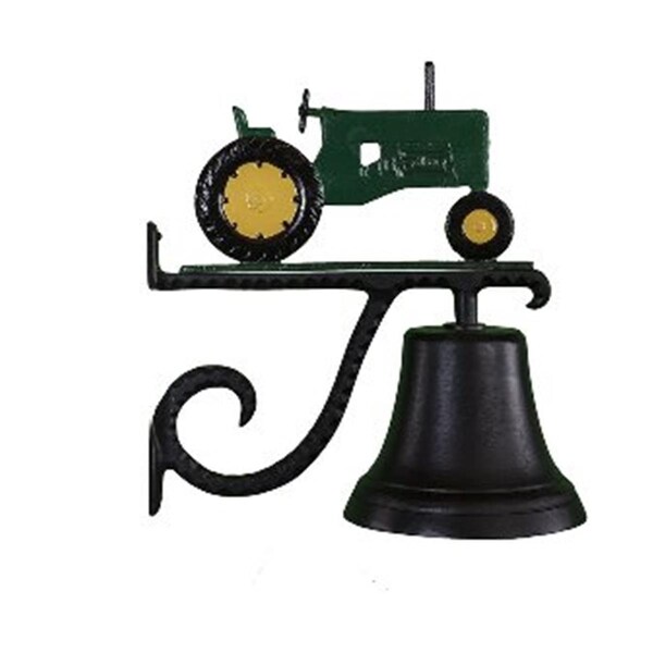 Swivel Cast Bell With Green Tractor Ornament - SW763465