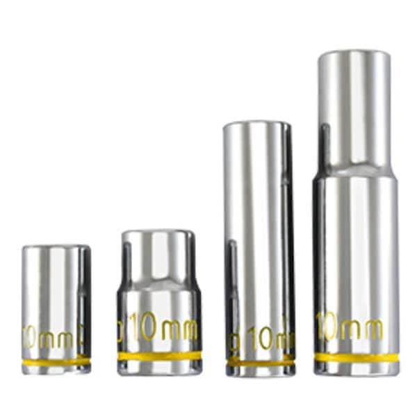 Astro Pneumatic Astro Pneumatic  0.25 in. & 0.38 in. Drive UV Glowing Sockets - 10 mm - 4- Piece - AST-410