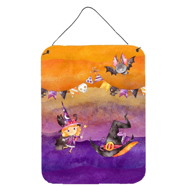 Carolines Treasures Halloween Little Witch Party Wall or Door Hanging Prints - BB7462DS1216