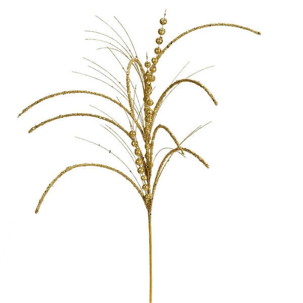 Vickerman 29 in. Gold Glitter Harvest Spray, 6PK - QG192408
