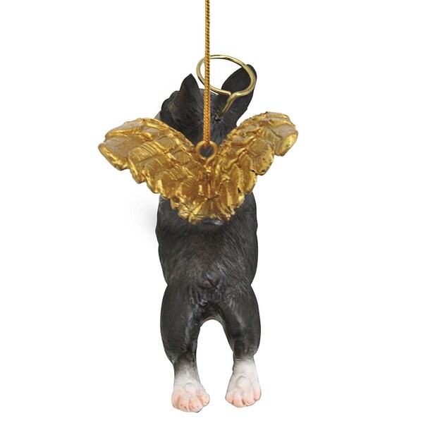 Design Toscano Honor the Pooch: Boston Terrier Holiday Dog Angel Ornament - JH170716