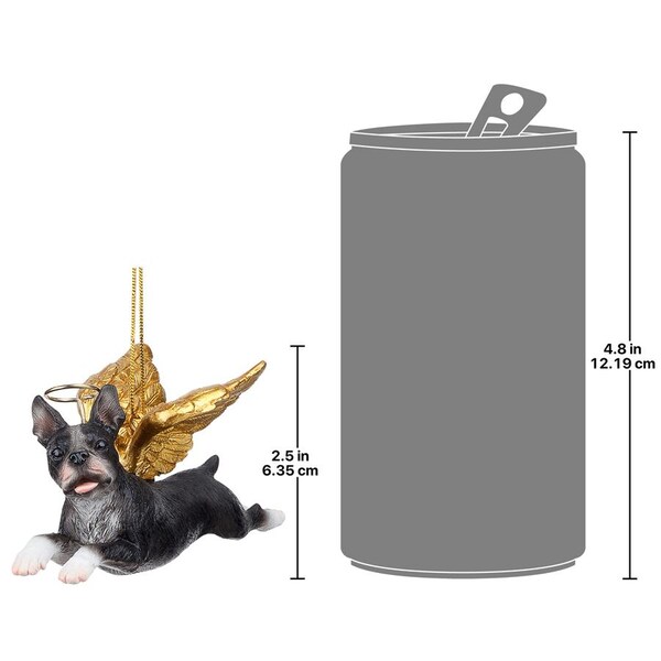 Design Toscano Honor the Pooch: Boston Terrier Holiday Dog Angel Ornament - JH170716
