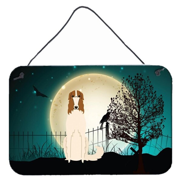 Carolines Treasures Halloween Scary Borzoi Wall or Door Hanging Prints - BB2213DS812