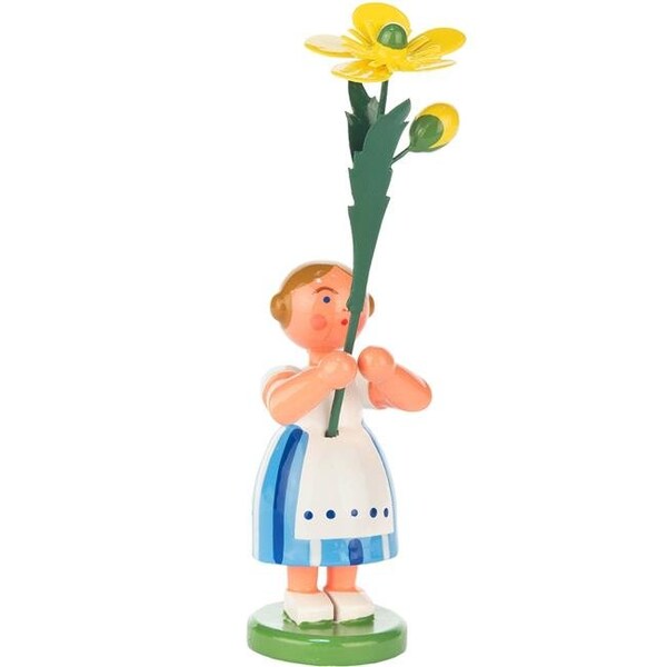 Alexander Taron Alexander Taron 013-2002 Dregeno Easter Ornament Blue Flower Girl - 013-2002
