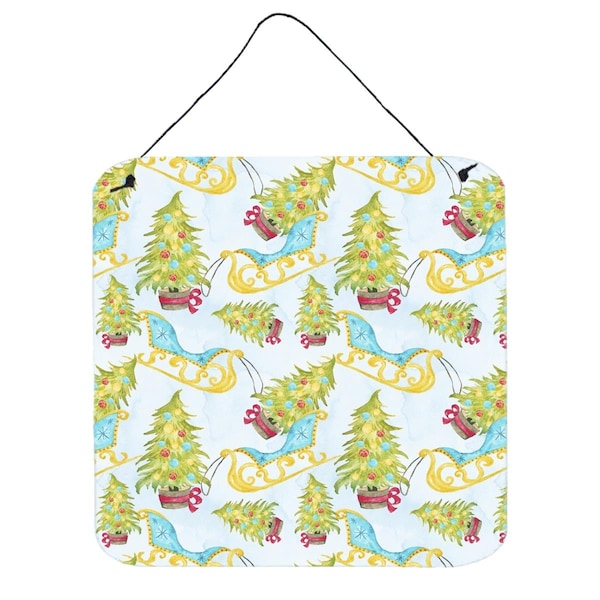 Jensendistributionservices Christmas Tree & Sleigh Wall or Door Hanging Prints, 6 x 6 in. - MI1711714