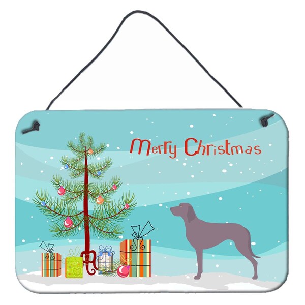 Carolines Treasures Weimaraner Christmas Wall or Door Hanging Prints - BB8442DS812