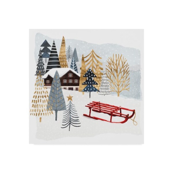 Trademark Fine Art Victoria Borges 'Christmas Chalet Ii' Canvas Art, 14x14 - WAG08546-C1414GG
