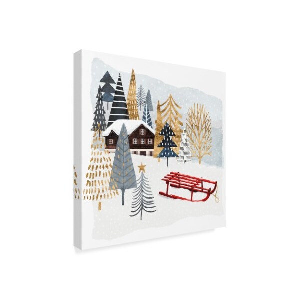 Trademark Fine Art Victoria Borges 'Christmas Chalet Ii' Canvas Art, 14x14 - WAG08546-C1414GG