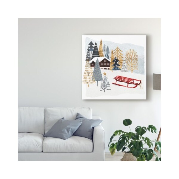 Trademark Fine Art Victoria Borges 'Christmas Chalet Ii' Canvas Art, 14x14 - WAG08546-C1414GG