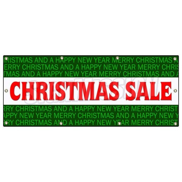 Signmission CHRISTMAS SALE BANNER SIGN christmas season decorate discount holidays - B-96 CHRISTMAS SALE