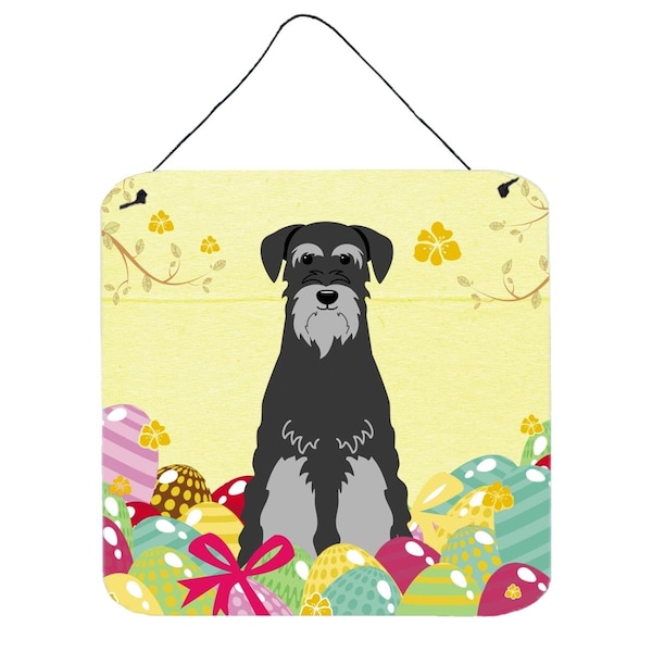Carolines Treasures Easter Eggs Standard Schnauzer Black Grey Wall or Door Hanging Prints - BB6034DS66