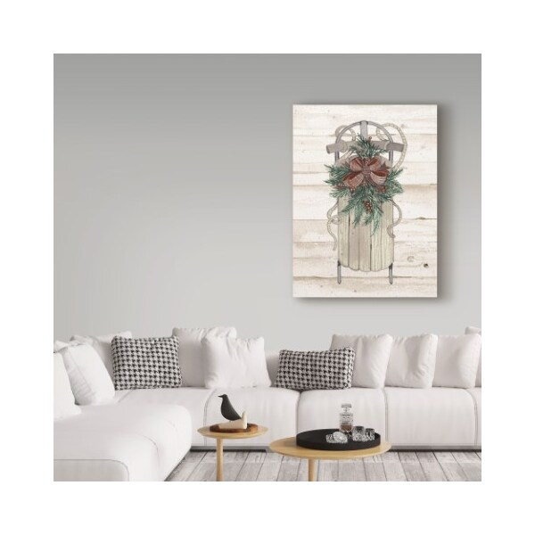Trademark Fine Art Kathleen Parr Mckenna 'Holiday Sports on Wood II Luxe' Canvas Art, 14x19 - WAP03197-C1419GG
