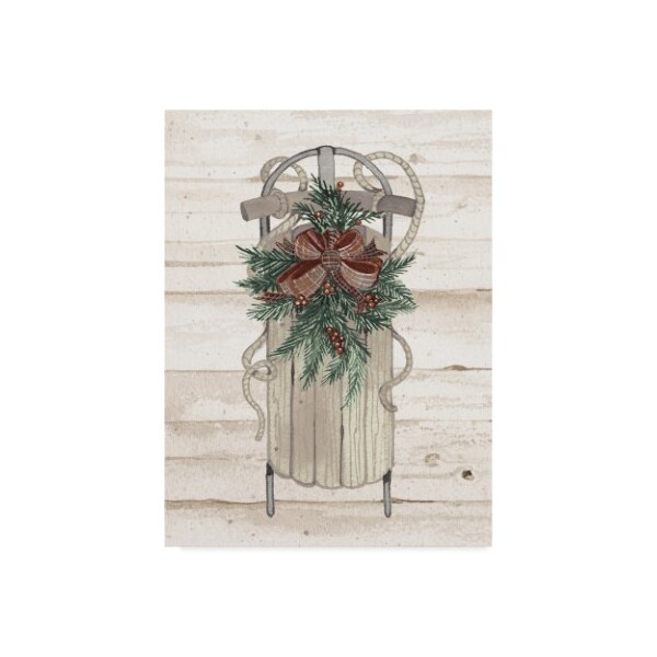 Trademark Fine Art Kathleen Parr Mckenna 'Holiday Sports on Wood II Luxe' Canvas Art, 14x19 - WAP03197-C1419GG