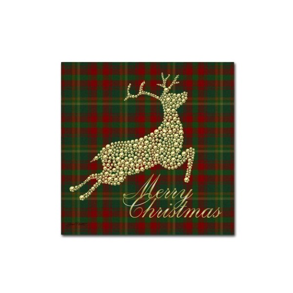 Trademark Fine Art Jean Plout ' Merry Christmas Plaid 2' Canvas Art, 24x24 - ALI17045-C2424GG