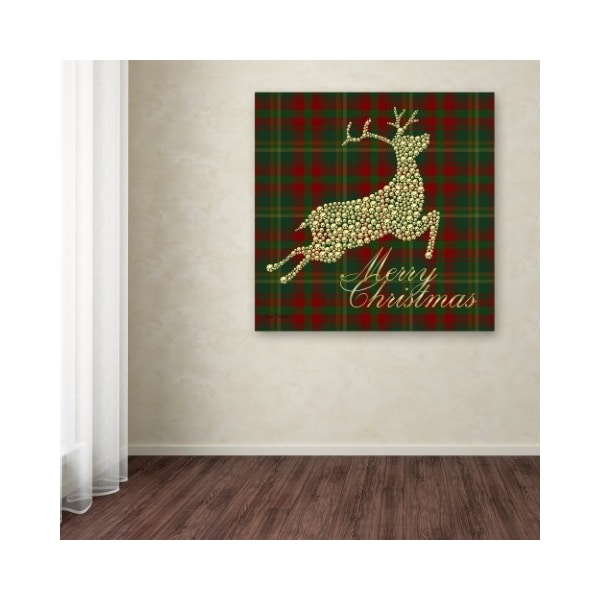 Trademark Fine Art Jean Plout ' Merry Christmas Plaid 2' Canvas Art, 24x24 - ALI17045-C2424GG