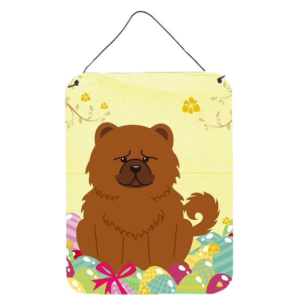 Carolines Treasures Easter Eggs Chow Chow Red Wall or Door Hanging Prints - BB6142DS1216