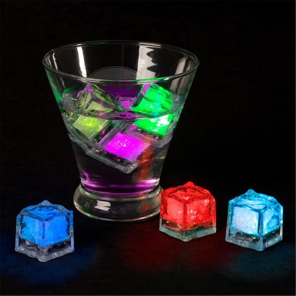 Lavish Home Lavish Home LED Ice Cube Shape Lights-Liquid Activated Submersible, 12PK - 80-SUBLED-3