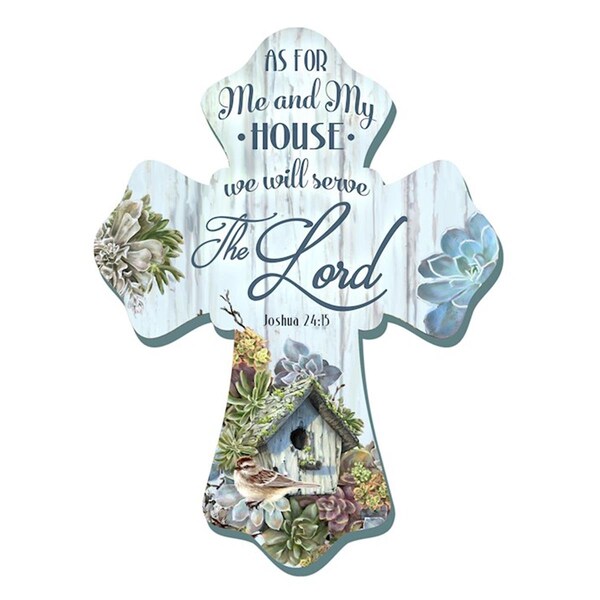Pertrechos 6 x 8 in. Wall Cross - Serve the Lord - PE3318527