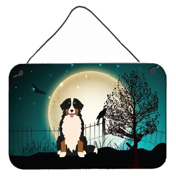 Carolines Treasures Halloween Scary Bernese Mountain Dog Wall or Door Hanging Prints - BB2226DS812