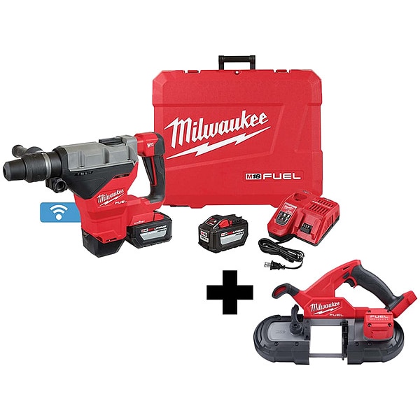 Milwaukee Tool M18 1-3/4" SDS MAX, M18 FUEL CP Band Saw - 2718-22HD, 2829-20