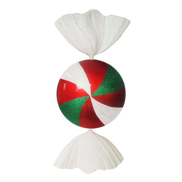 Queens Of Christmas 37 in. Red White & Green Candy Ornament - ORN-CDY-37-SWL-RGW