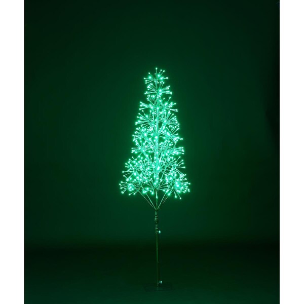 Queens Of Christmas 5 ft. Green Starburst LED Tree - LED-TR3D05-LGR