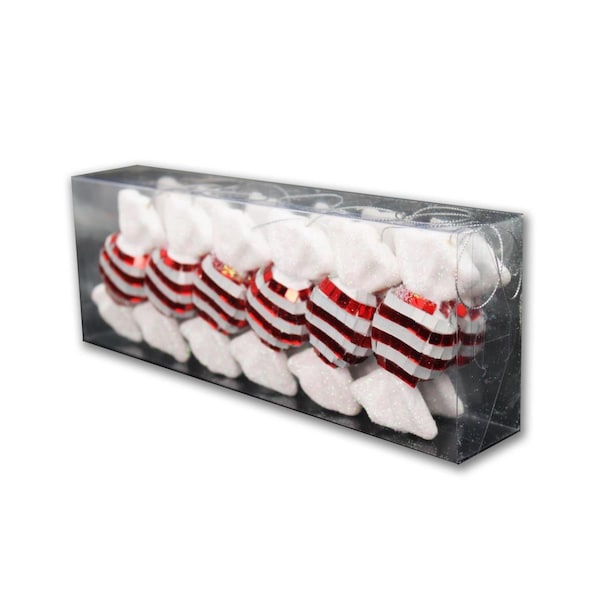 Queens Of Christmas Candy Ornaments, Red, 12PK - ORN-12PK-CDY-RE