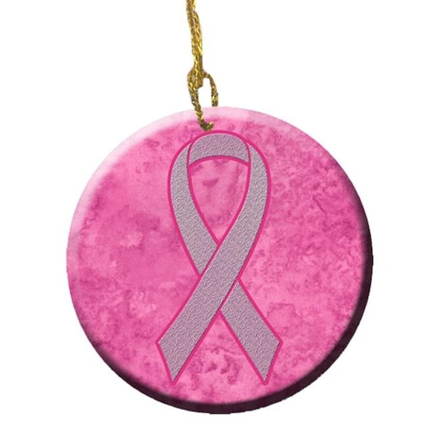 Carolines Treasures Carolines Treasures AN1205CO1 Pink Ribbon For Breast Cancer Awareness Ceramic Ornament - AN1205CO1