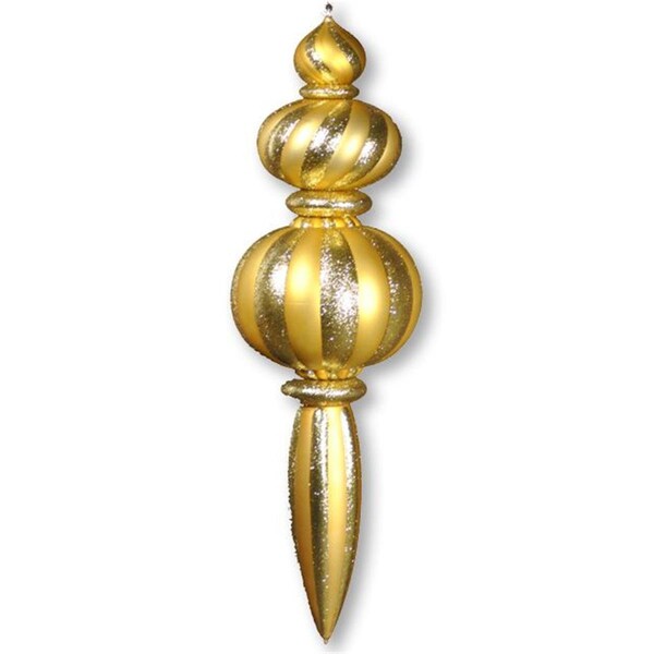 Queens Of Christmas 52 in. Oversized Shatterproof Finial Ornament, Gold - ORN-OVS-52-GO