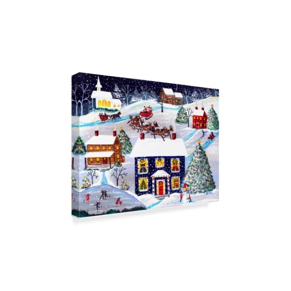 Trademark Fine Art Cheryl Bartley 'Santa Reindeer Christmas Eve' Canvas Art, 35x47 - ALI40887-C3547GG