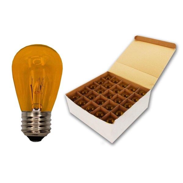 Queens Of Christmas T50 Glass Retrofit Lamp, Orange, 25PK - T50G-RETRO-OR-25PK