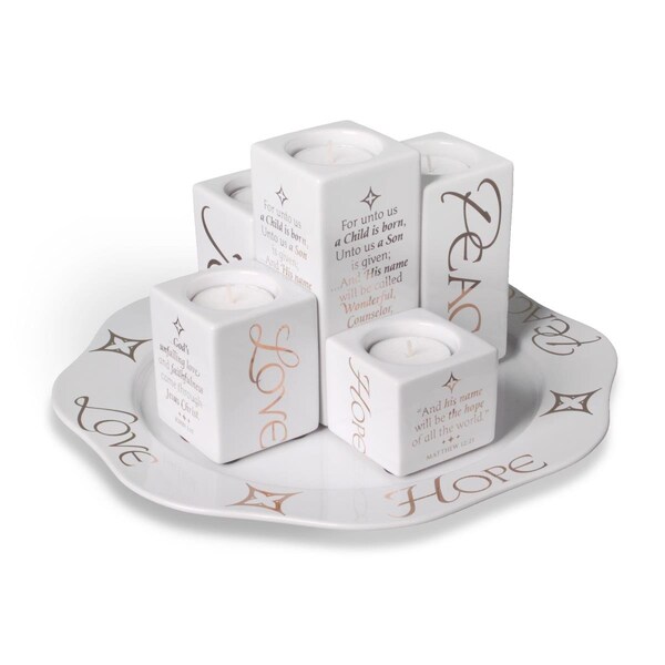 Gb Gifts Christmas Advent Wreath Candle Holder Tray - 6 Piece - GB3468766