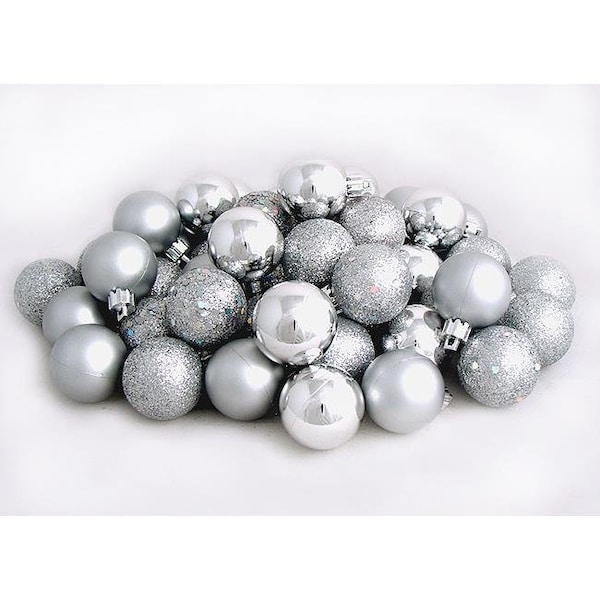 Coolcollectibles Silver Splendor Shatterproof 4-Finish Christmas Ball Ornaments - CO23479