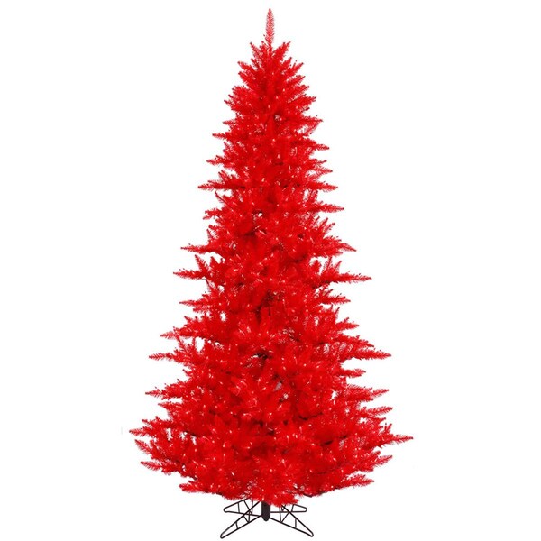 Vickerman 3 ft. x 25 in. Red Fir Christmas Tree with 100 Red 234 Tips Dura LED Light - K161331LED