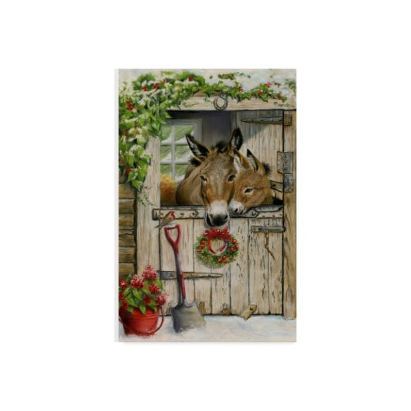 Trademark Fine Art Janet Pidoux 'Christmas Donkies' Canvas Art, 30x47 - ALI36624-C3047GG