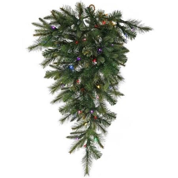 Vickerman 48 in. Green Mixed Brussels Teardrop Tree with 100 Multi-Color Dura Light - D172649LED