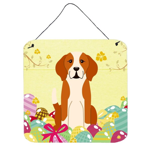 Carolines Treasures Easter Eggs English Foxhound Wall or Door Hanging Prints - BB6110DS66