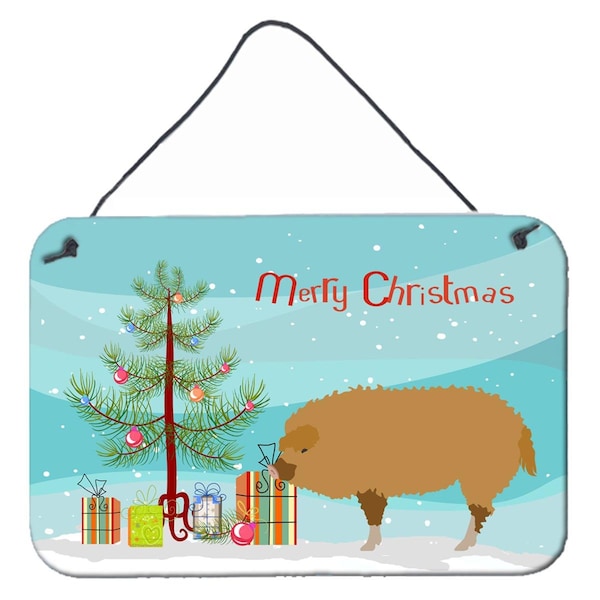 Carolines Treasures Hungarian Mangalica Pig Christmas Wall or Door Hanging Prints - BB9301DS812