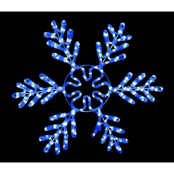 Queens Of Christmas 24 in. LED Ice Snowflake, Blue - SF-SFICE-24-BL