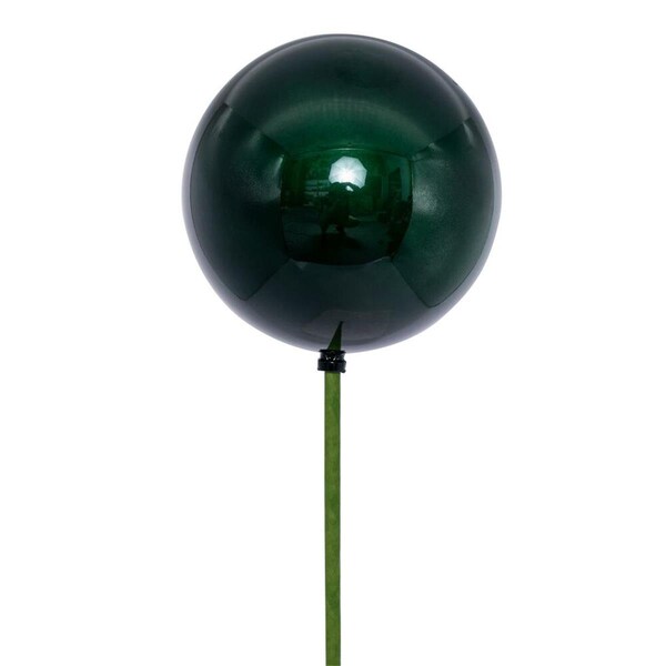 Vickerman 4 x 18 in. Pearl Ball Stick Ornament, Midnight Green - 6 per Bag - N223174PV