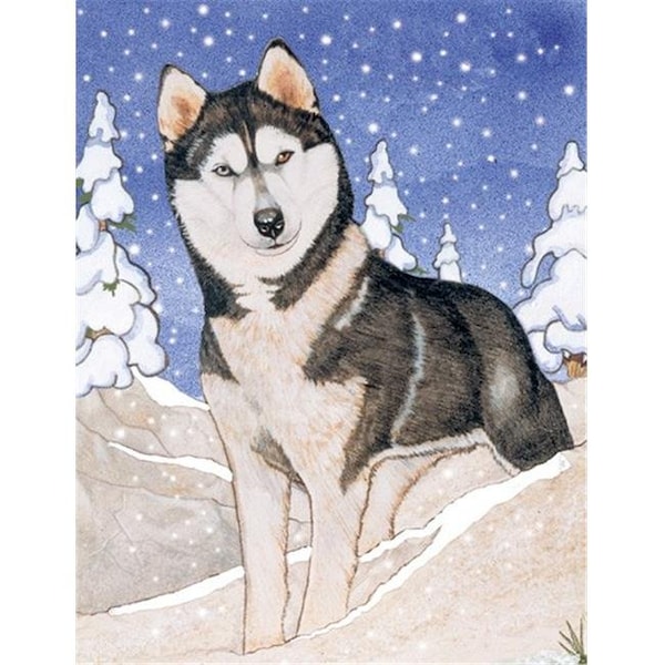 Pipsqueak Productions Pipsqueak Productions C927 Holiday Boxed Cards- Siberian Husky - C927